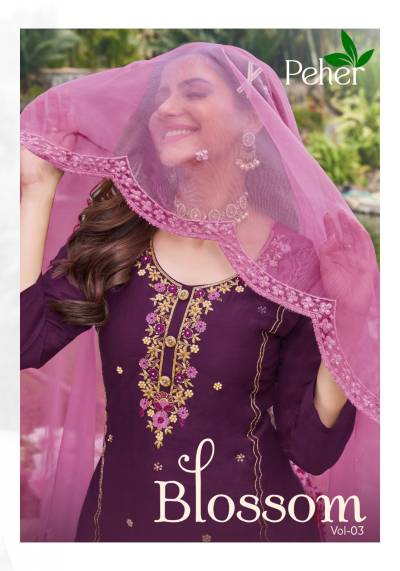 Blossom Vol 3 By Peher Designer Festive Wear Salwar Kameez Collection
